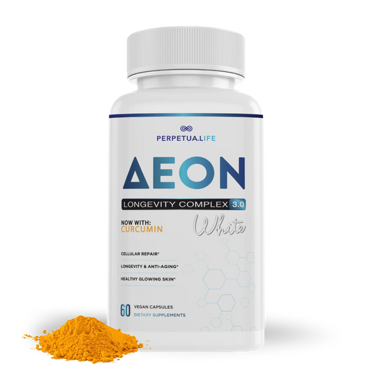 NAD+ NMN Liposomal Anti Aging Supplement Complex AEON White with Curcumin, and AKG